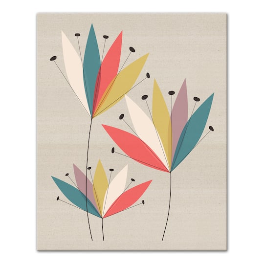 Abstract Floral Canvas Wall Art